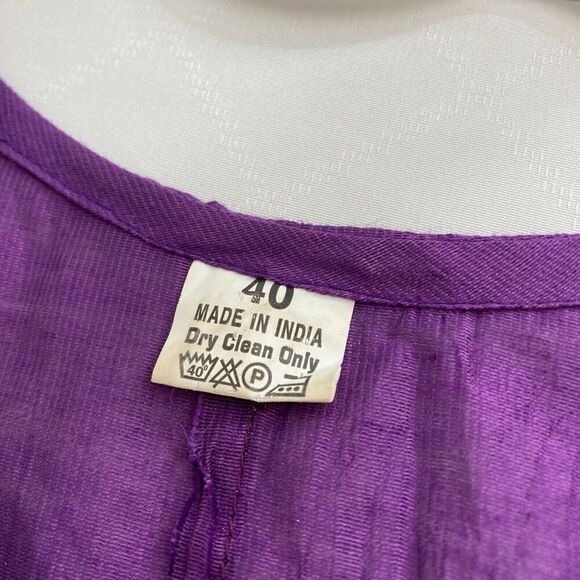 Women's Embroidered Sequins Sheath Dress‎ Sz 40 Sz M Indian Summer Festival - Picture 9 of 11